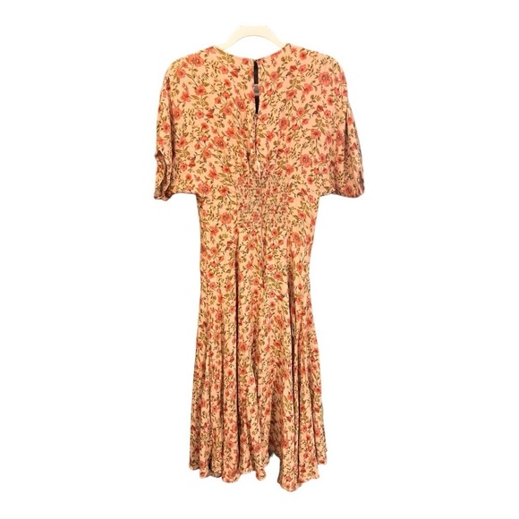 + ASTR Dolman Sleeve Floral MIDI Dress in Blush Size Medium RD1 - Picture 4 of 5